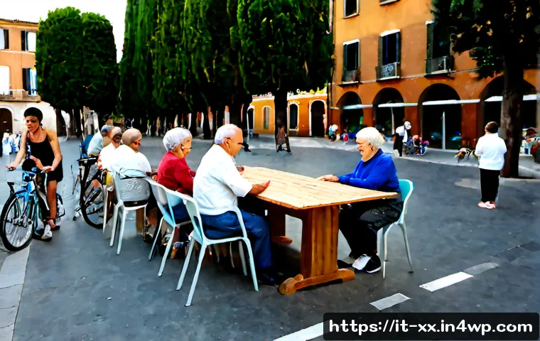 Home 9 지역 사회 참여를 통한 도시재생 방안 - Photorealistic community-led urban regeneration meeting in a sunlit Italian neighborhood piazza, div...